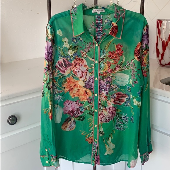 Johnny Was Tops - Johnny Was Beautiful Floral Top